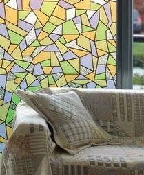 sjaal Nodig uit Raar Raamfolie glas mozaiek kleuren (45cm)