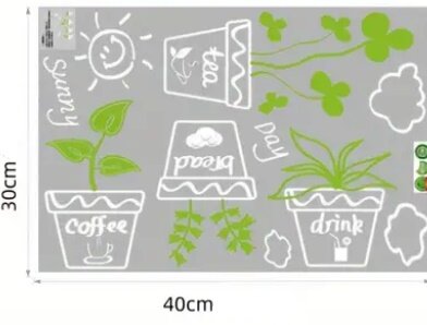 Raamsticker plantjes