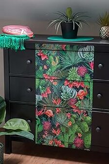 Plakfolie tropical flamingo 150x45cm