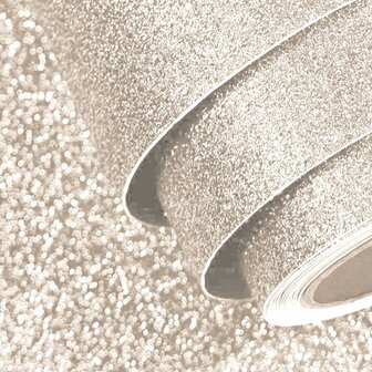 Glitter plakfolie beach sand zilver 122cm