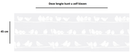 Statisch raamfolie vogels (45cm)