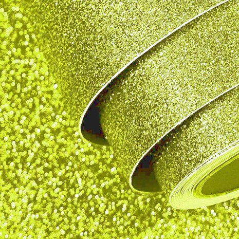 Glitter plakfolie sparkling groen 122cm