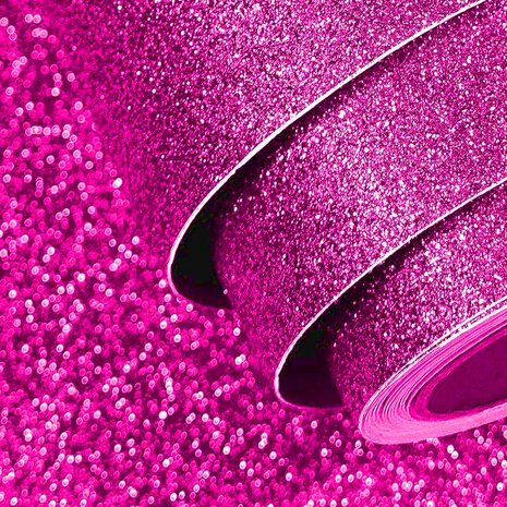 glitter folie roze op rol