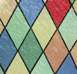 auteursrechten magie Tandheelkundig Raamfolie glas in lood kleuren (45cm)