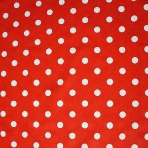 B-keus: Plakfolie rol 200x45cm polkadot stippen rood/wit